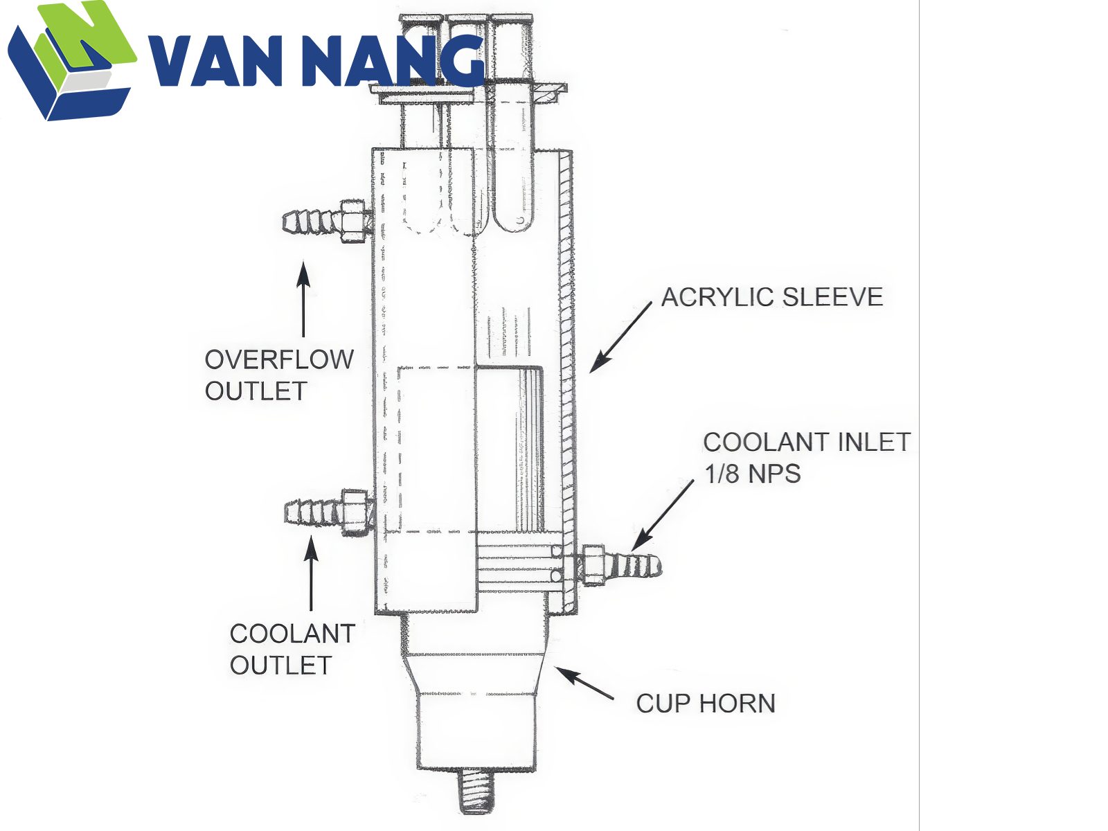 2 Inch Flow Thru Cup Horn 101-147-047 1