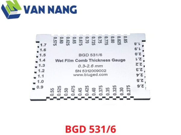 THƯỚC ĐO ĐỘ DÀY MÀNG SƠN ƯỚT BIUGED MODEL BGD 531/6